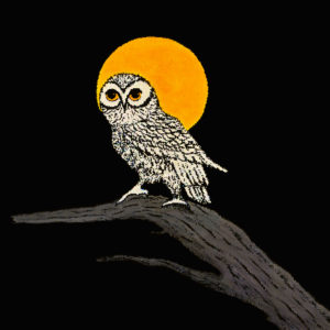 This is "Harvest Moon," a digital painting based on my acrylic painting, "The Night Watch."