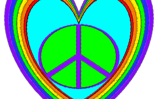 Hearts and Peace Signs
